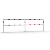 Traffic safety | fencing systems | Fixed postfor casting in concrete | with ball headlength: 1500 mm | hot-dip galvanizedand white coated